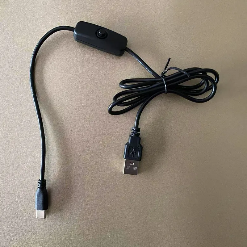

1 Meter USB a to Type-C Adapter with Switch Cord USB 2.0 Charger Data Transfer Supply Cord for Electronics