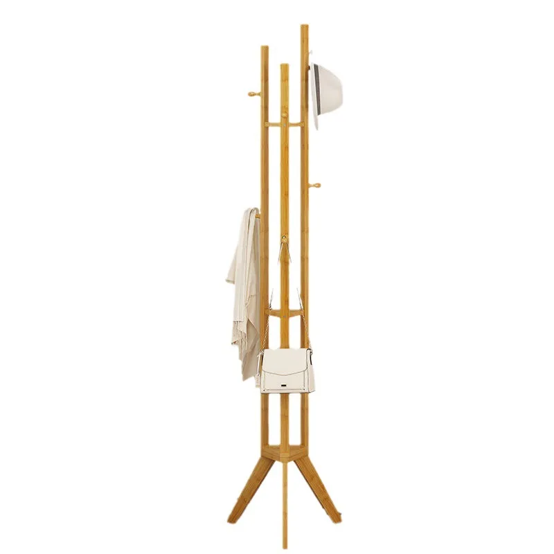 Bamboo Coat Rack Floor-standing Bedroom Clothes Hanger Room Clothes Hanger Modern Simple Multi-functional Clothes Hanger