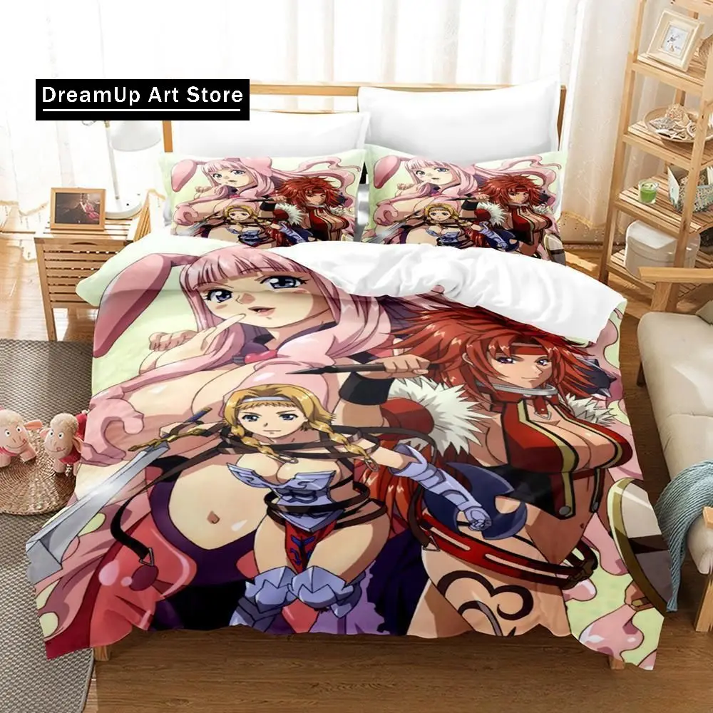 3D Print Anime Queen's Blade Bedding Set Single Twin Full Queen King Size Bed Set Adult Kid Bedroom Duvetcover Set Home Textile