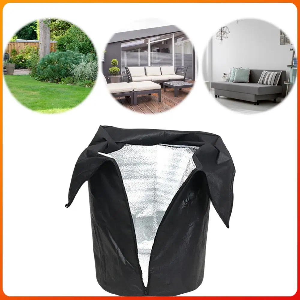 2 Pack Frost Protection Bags Potted Plants Protective Bag with Drawstring & Zip Winter Pot Protector for Potted Plants Keep Warm