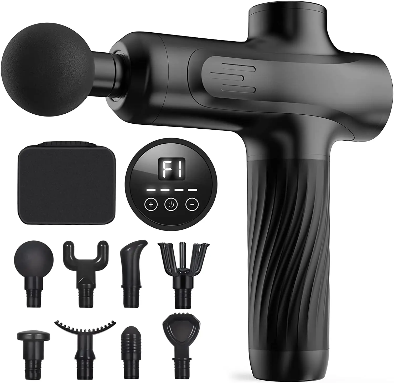 

Massage Gun 4 Heads & 30 Speed Levels Deep Tissue Massager for Athletes
