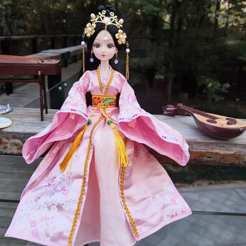 30cm Ancient Costume Doll 11 Joints Hanfu Doll Dress Up Toy for Children Gift