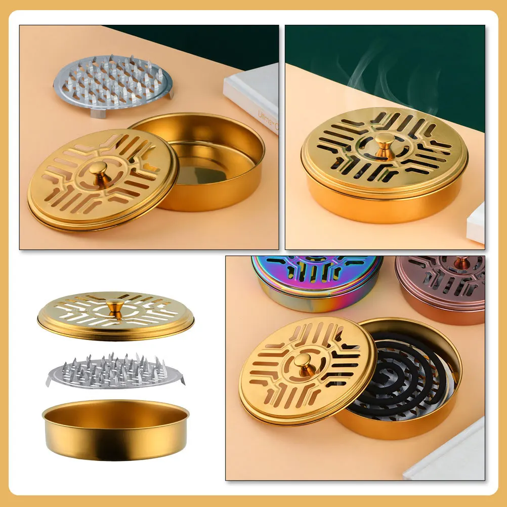 

Box Lid Hollow Stainless Cover for Safe Smoke Diffusion Incense Holder Lid Prevent Tipping Child Safety
