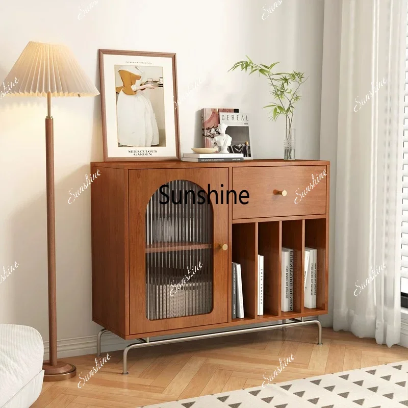Nordic solid wood magazine cabinet medieval multi-functional locker household storage cabinetTJ