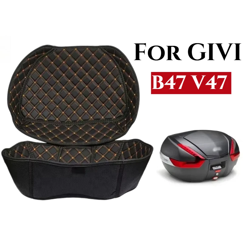 For GIVI B47 V47 Motorcycle Rear Seat Trunk Bag Portable Inner Liner Pads Top Case Lining Protector Storage Box Mat Accessories