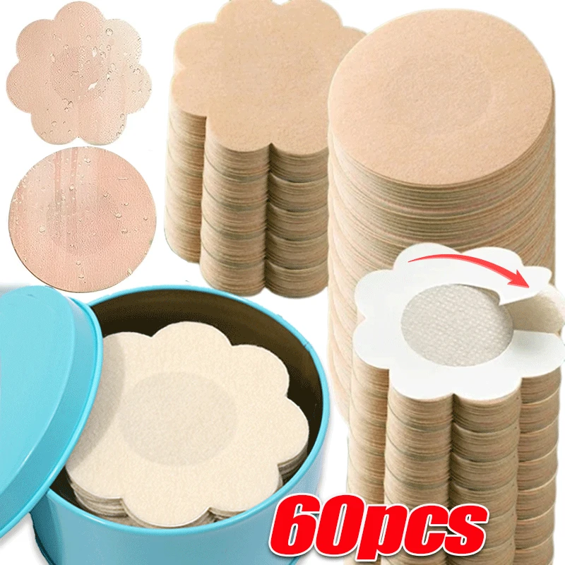 

60pcs/box Women's Invisible Breast Petals Lift Tape on Bra Nipple Stickers Chest Stickers Adhesivo Bra Nipple Covers Accessories