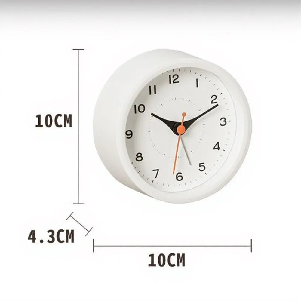 10.4 cm Round Silent Digital Clock for For children Students Bedroom Desk Decor Stylish Wood Finish Home Office Use
