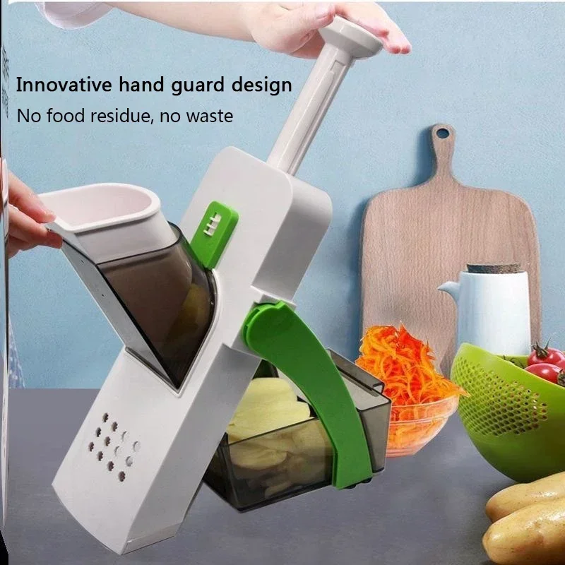 

2024-Multifunction Vegetable Cutter Safe Mandoline Kitchen Slicer Salad Chopper Potato Slicer French Fries Cutter Cooking Gadget