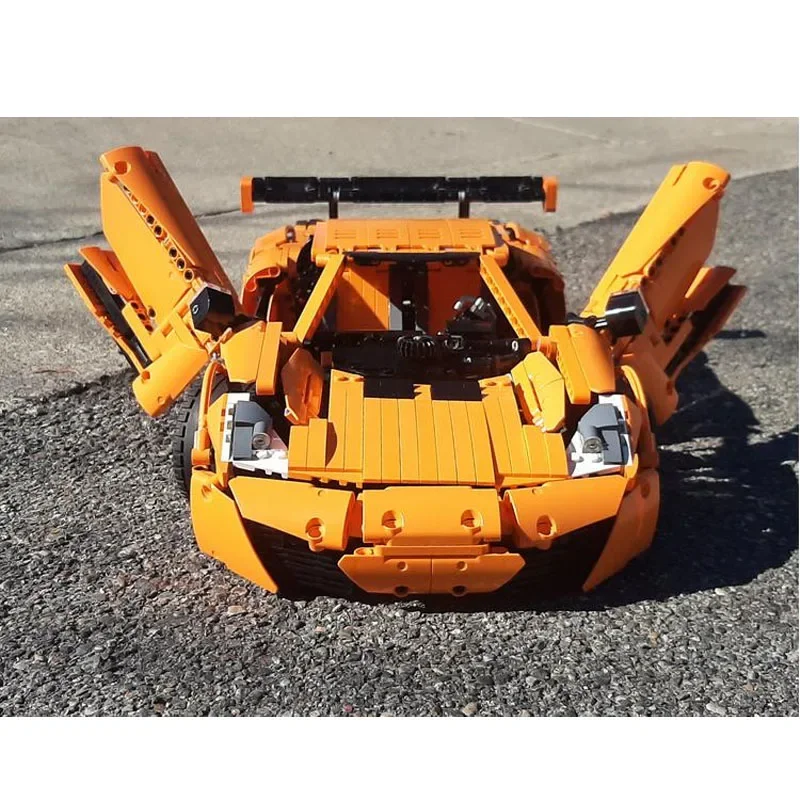 Bloques de construcción de empalme para niños y adultos, juguete de ladrillos para armar supercoche de MOC-140952GT3, modelo creativo MOC 1:10, ideal para regalo de cumpleaños