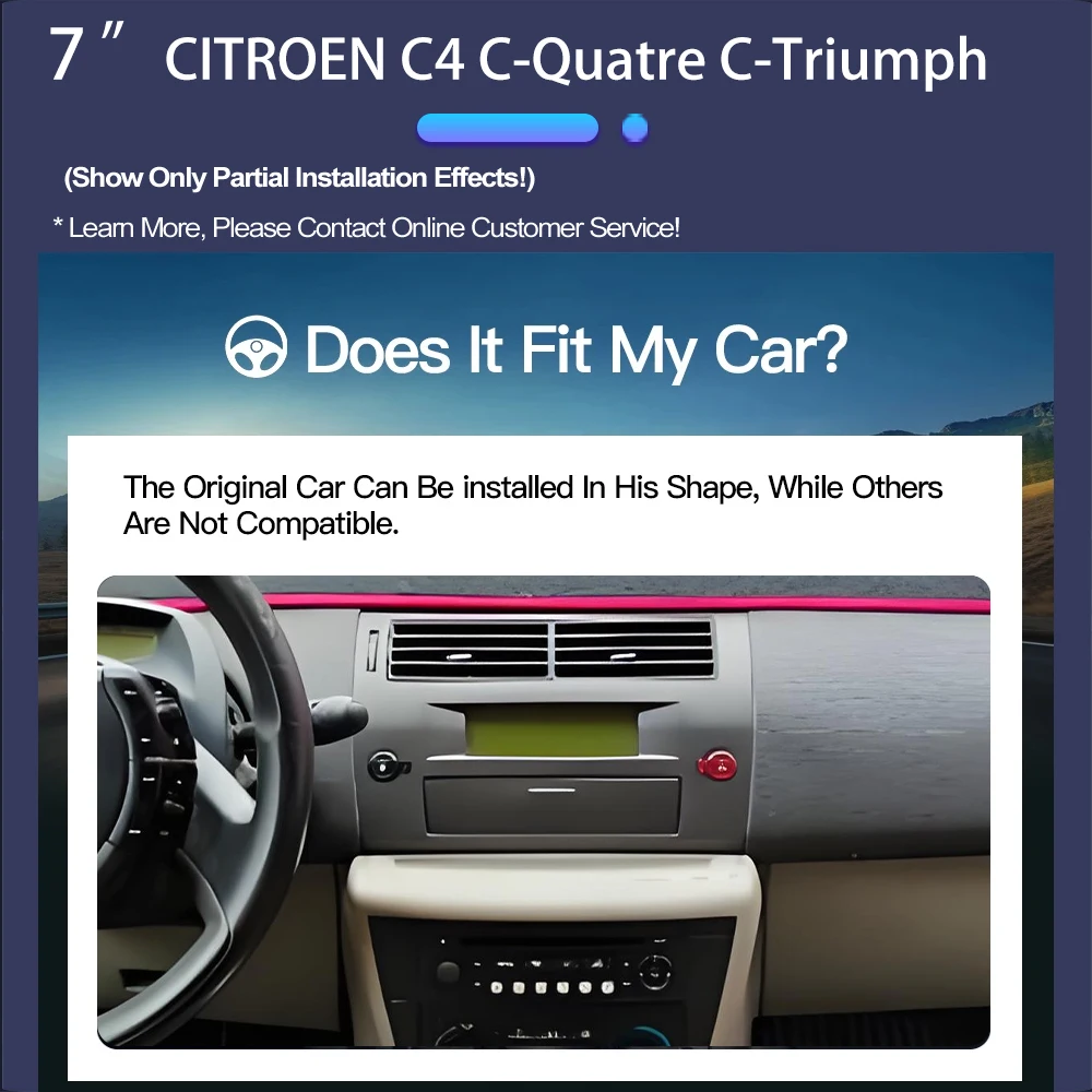 Android 13 AutoRadio Multimedia Player Wireless CarPlay Android Auto For Citroen C4 C-Triomphe C-Quatre 2004-2009 Stereo Navi HU