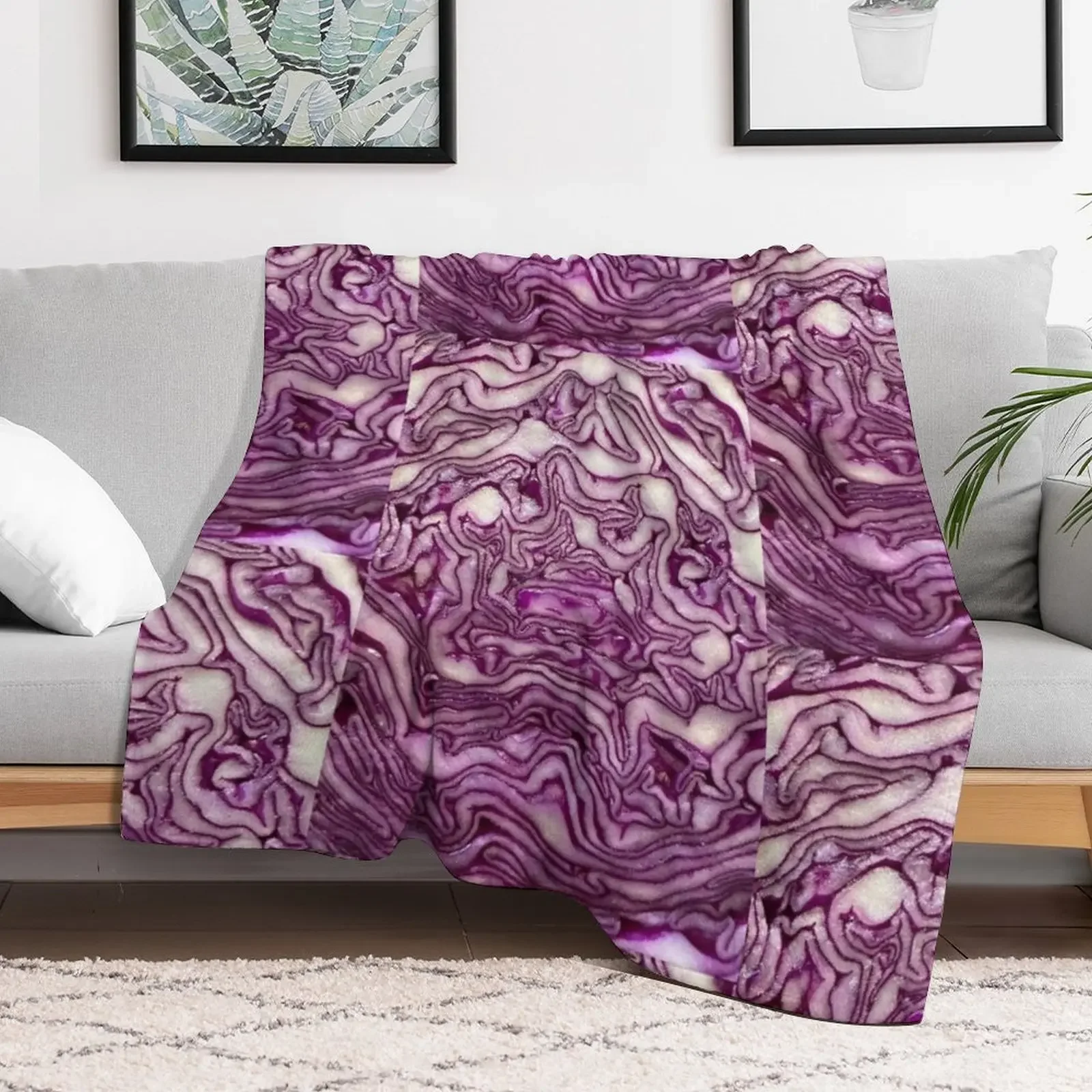 Red cabbage Throw Blanket sofa bed Blankets For Baby Blankets