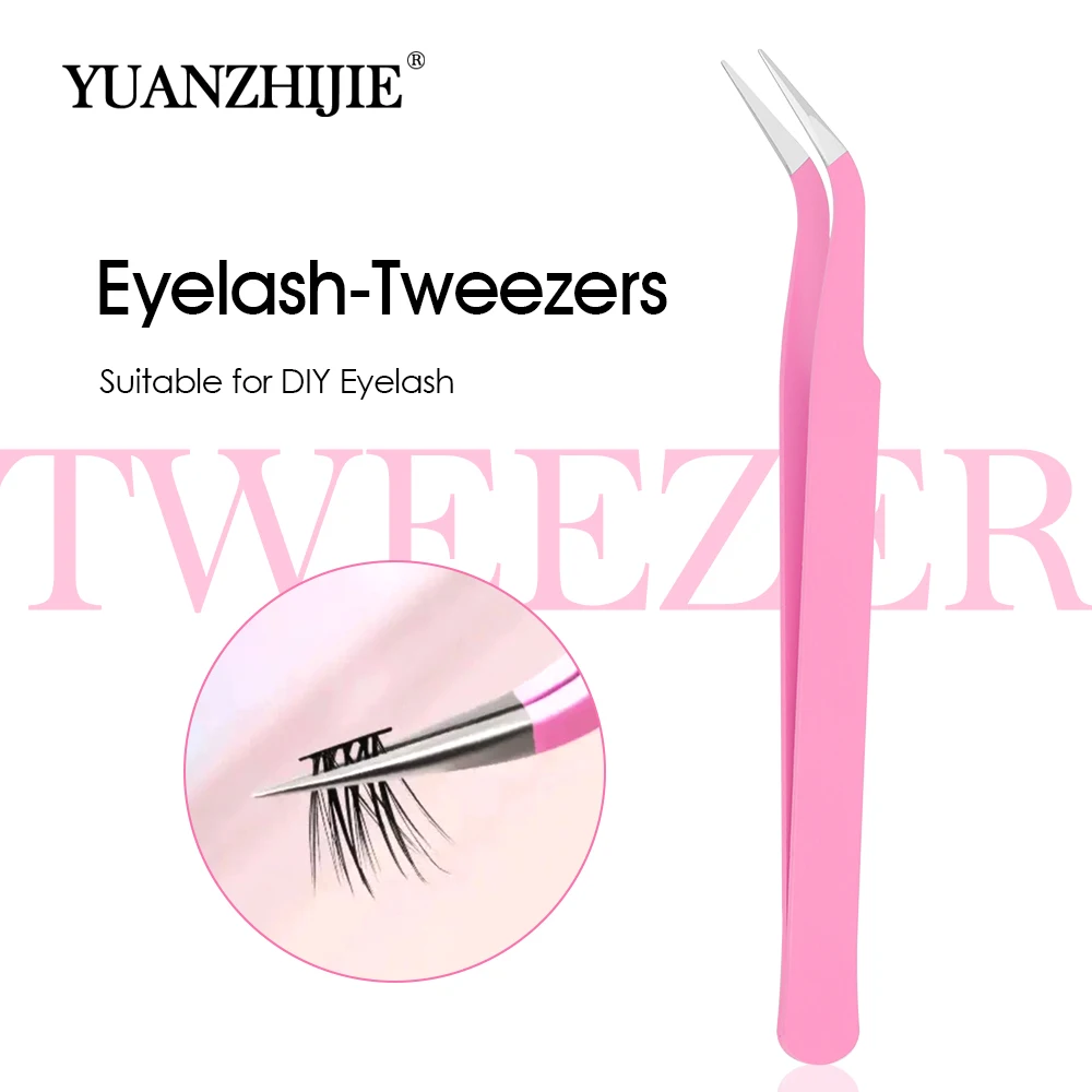 New Arrival 45 Degree Non-defrmation High Precision DIY Eyelashes Tweezers 402 Stainless Steel Lashes Grafting Tools Easy to Use