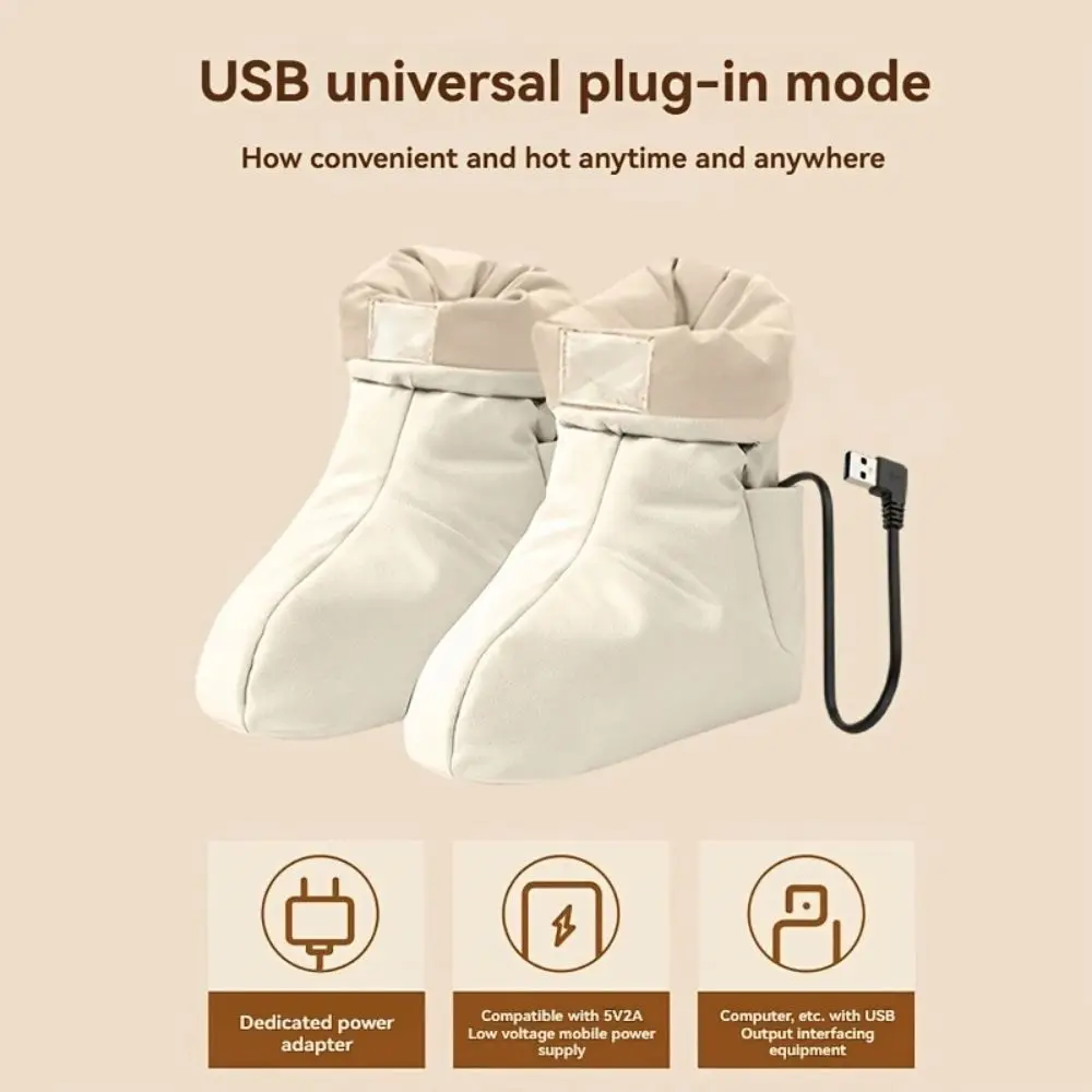 Electric Heating Heated Foot Warmer Boot Thermal Adjustable Heated Foot Sleeve Winter Warmth Breathable Foot Warm Relief Pad