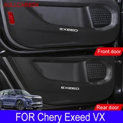 For Chery Exeed VX 2024 2023 Leather Door Anti Kick Pad Protection Stickers PU Carbon Fiber Inner Side Edge Film Car Accessories