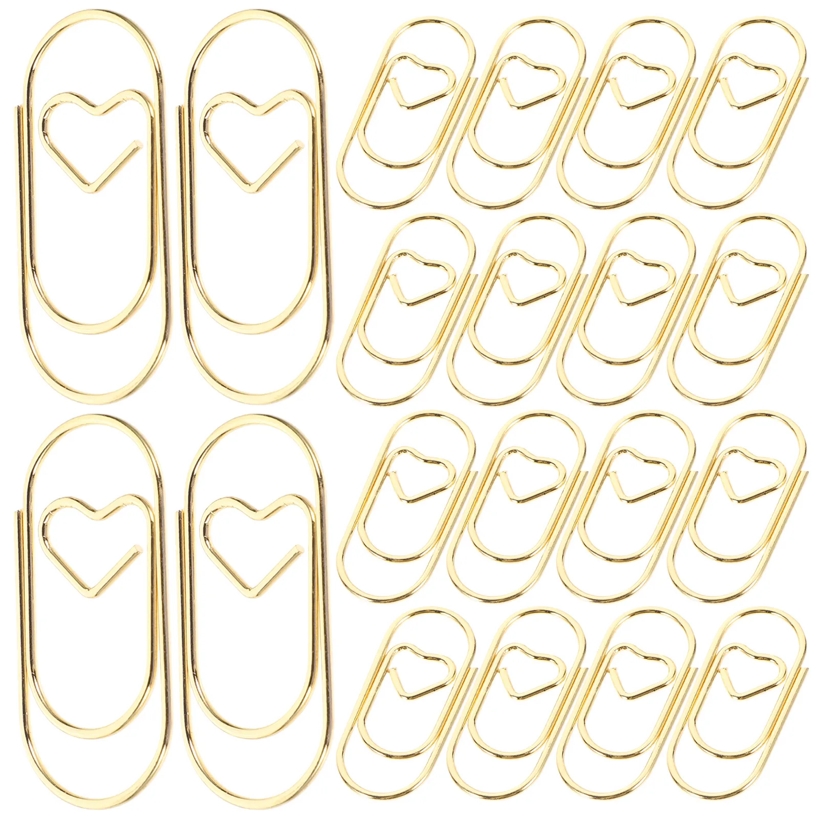 

100pcs Mini Heart Paper Clips Metal Love Letter Folder Office Supplies Cute Bookmarks Photo Albums Cards Envelopes DIY