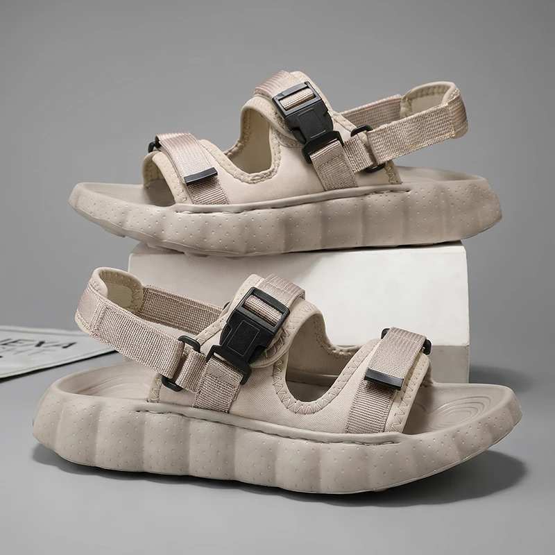 Men's Simple Sandals 2026 Summer New Men Casual Sandals Fashion Comfortable Wear-resistant Shoes Outdoor Beach Footwear Slippers