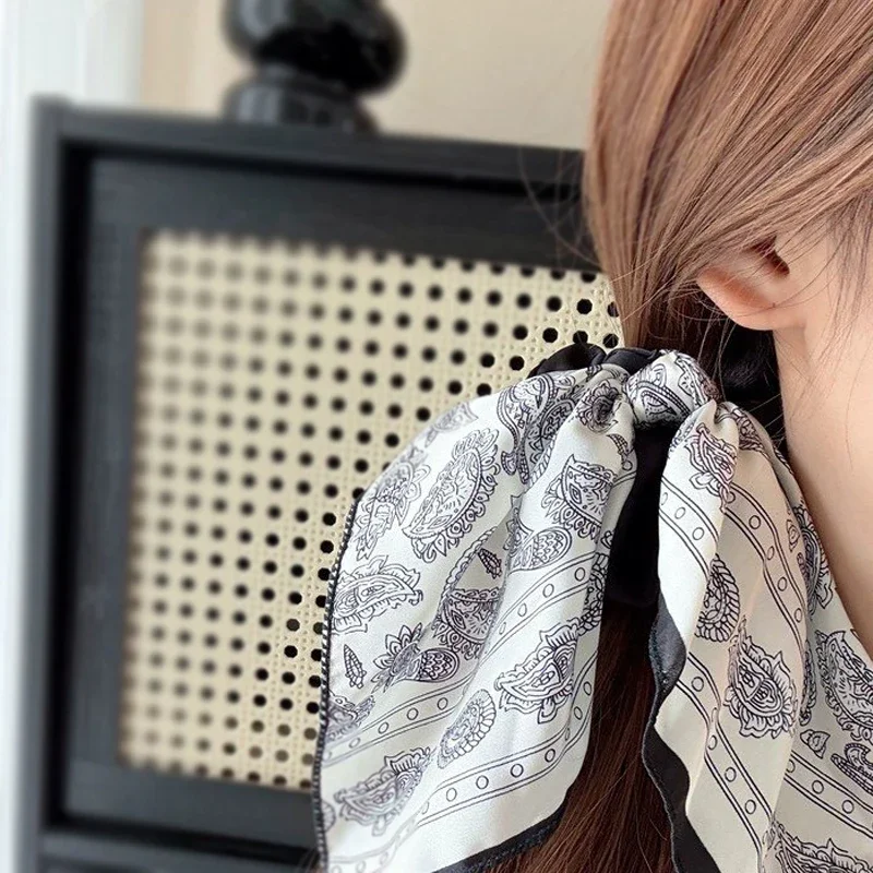 New Chinese Style Ribbon Hair Band for Women High-End Silk Scarf Hair Accessories Ponytail Hair Band Chinese Style Hair Band