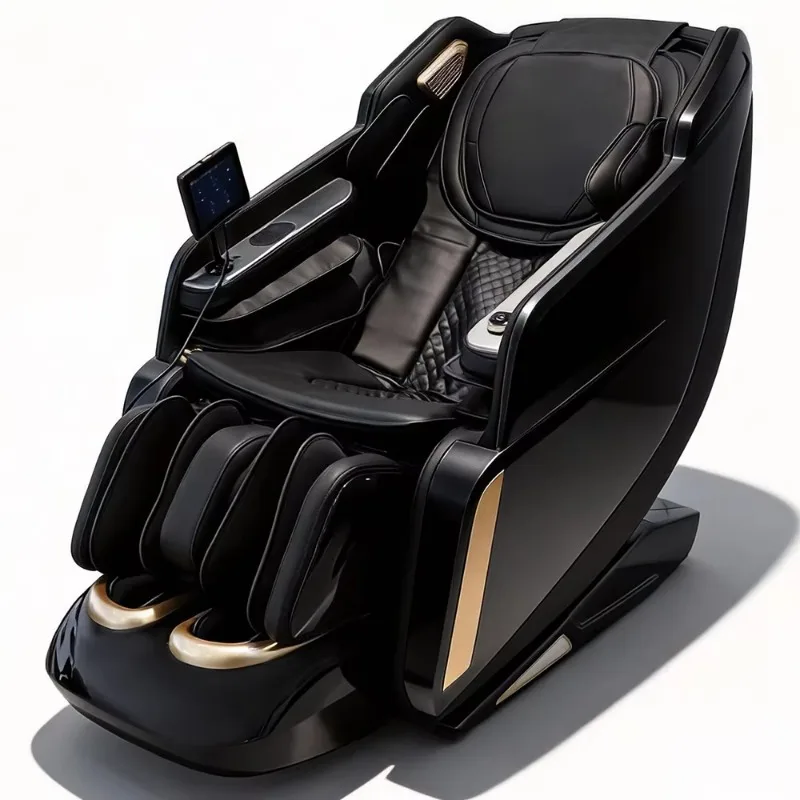 

Airo Massage Chair Zero Gravity Full Body 4D 8D Spa Shiatsu Kneading Stretch Foot Calf Roller Leather Recliner Living Room