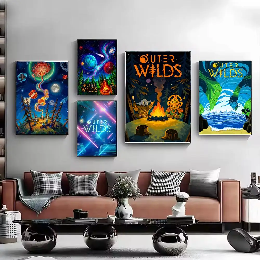 Game Outer Wilds Poster Stylish Wall Art Print for Living Room Bedroom Study Office Café Home Decor Modern Gift