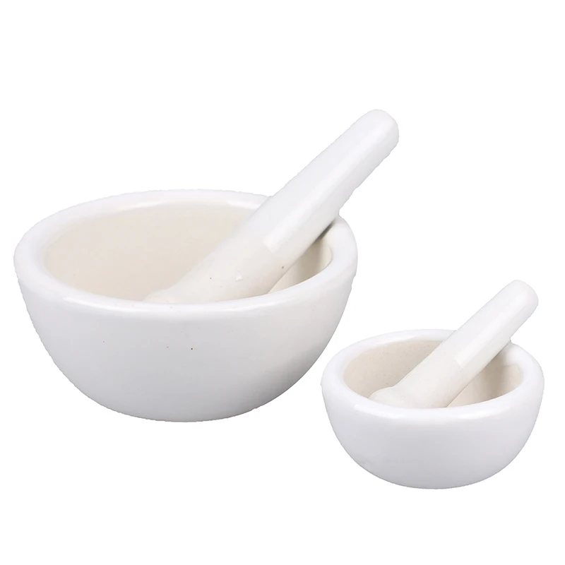 Mortero y pilón de 60/80/100 mm, triturador de especias, tazón de cerámica, herramienta de cocina para alimentos duros, vainilla, té de especias, molinillo de ajo