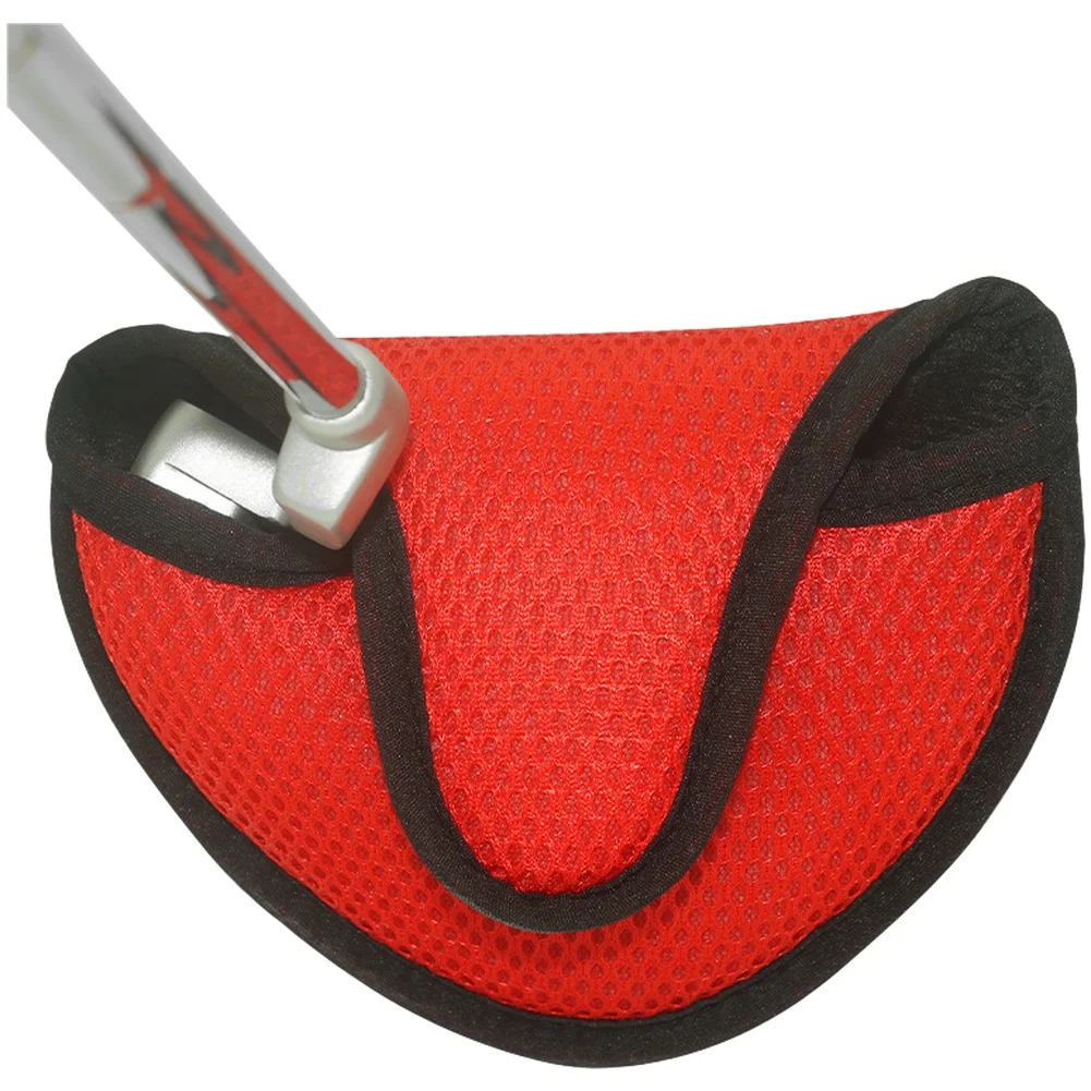 1pc Golf Putter Head Cover 16x12cm Nylon Mesh Thickened Semicircle Mallet Rod Protection Cover For Golf Club Cover Replace Parts