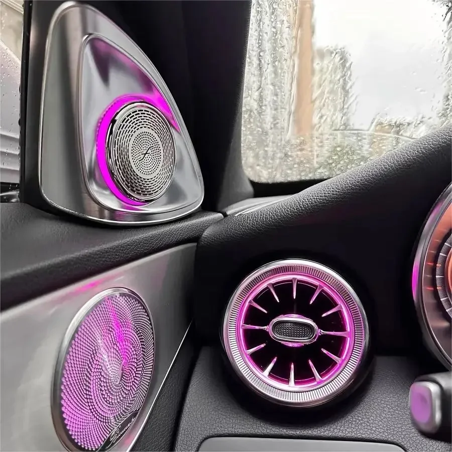 for W205 Upgrade 64 Colors Ambient Light Mercedes Benz X253 led turbine air vent ambient light benz w205