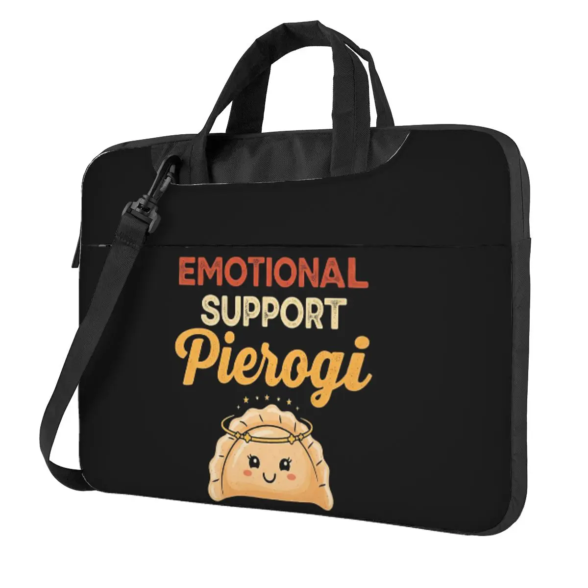 

SEP-266 Emotional Support Pierogi Funny Polish Food Crossbody Laptop Bag Case Computer Bag 13 14 15.6 Inch Notebook Pouch