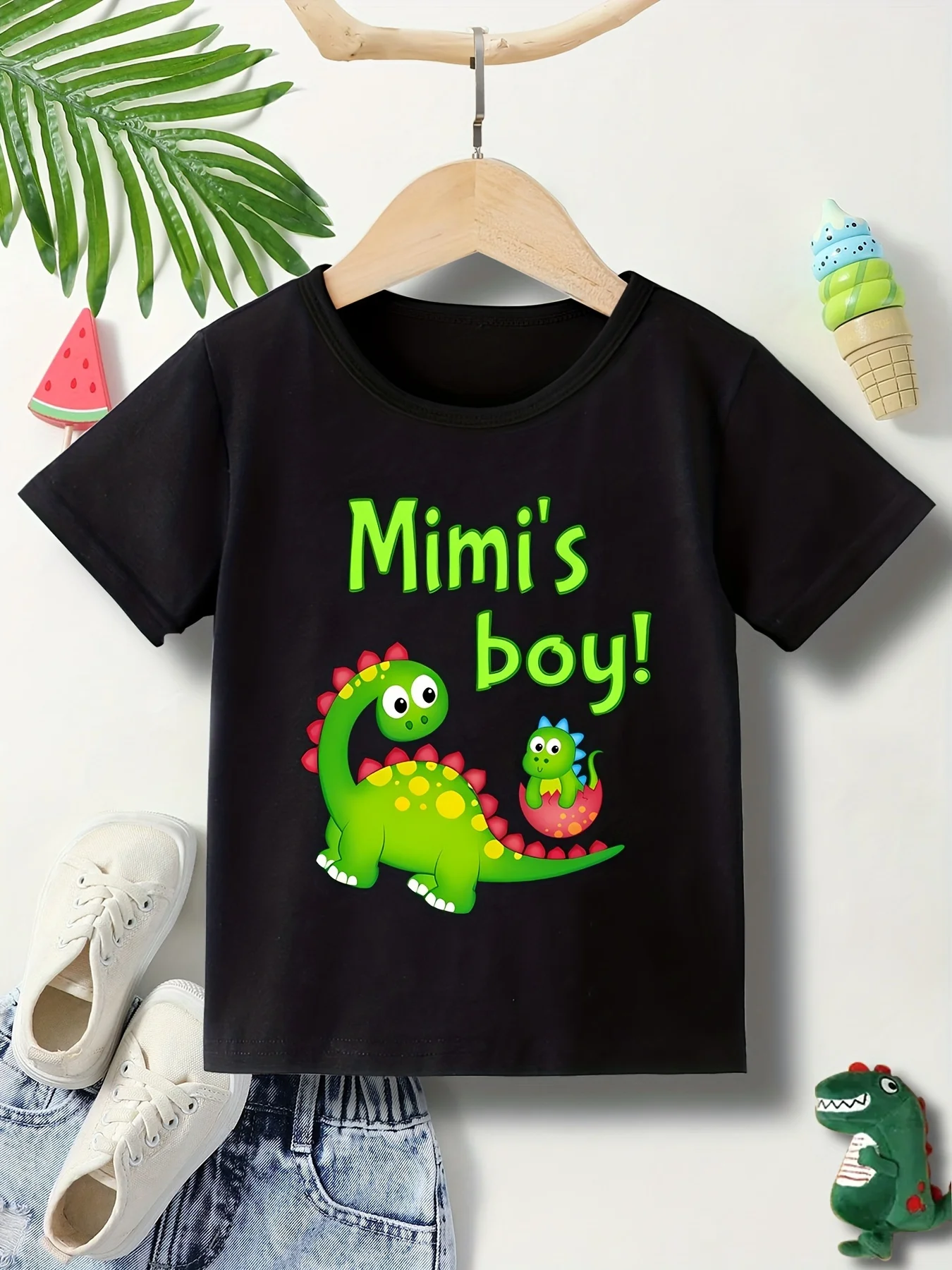 Boys Casual Crew Neck T‑Shirt, 