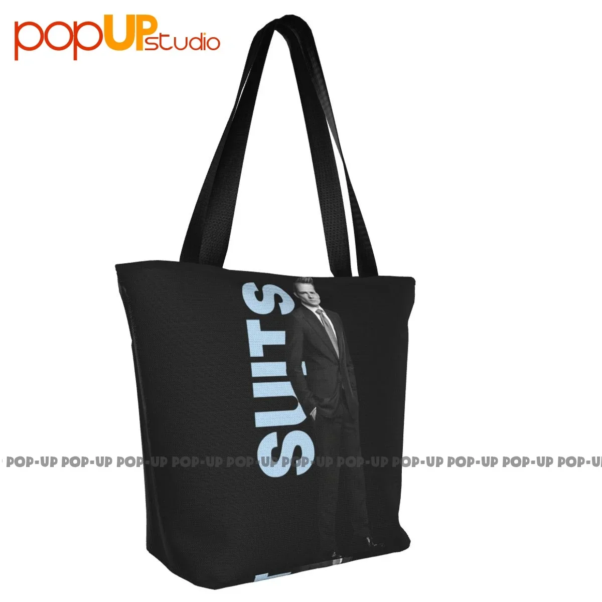 Harvey Specter Suit Standing Fashion Handbags Portable Shopping Bag Eco-Friendly