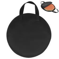 Portable Oxford Cloth Waterproof Dumb Drum Pad Bag for 10 / 12 inch Drum Storage with Zipper, Black Drums Practice Pad Case