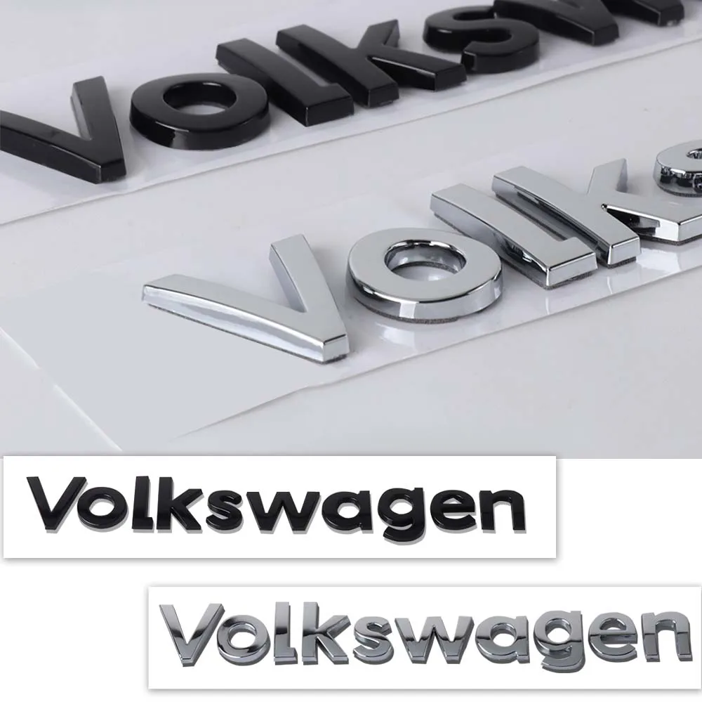 New Car Styling 3D Volkswagen Metal Chrome Zinc Alloy Emblem Car Body Badge Sticker Auto Accessory For Volkswagen VW Tiguan