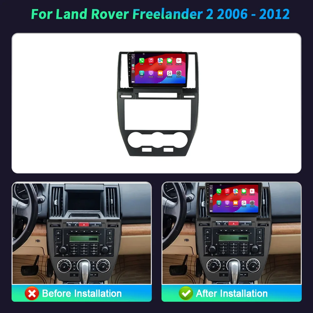 Android 14 dla Land Rover Freelander 2 2006-2012 Radio samochodowe 4G GPS Bluetooth Carplay Nawigacja multimedialna BT Stereo Ekran dotykowy