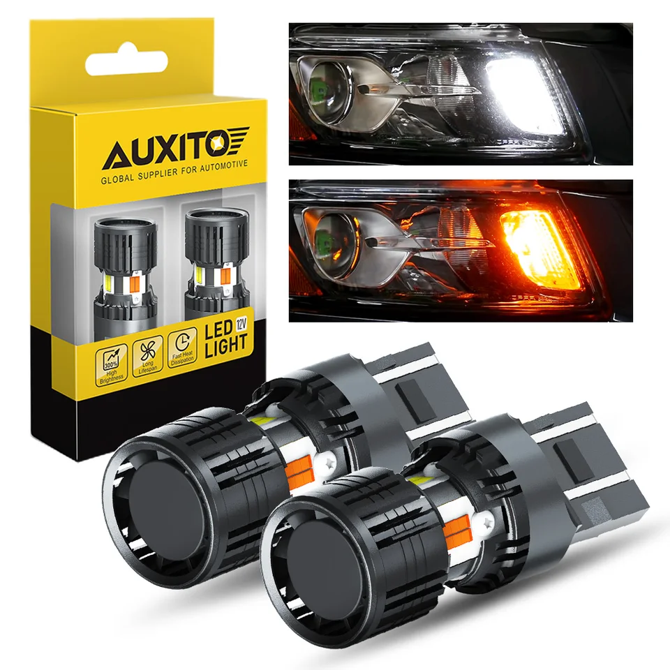 AUXITO 2X T20 7440 7443 Switchback LED Turn Signal Canbus T25 3156