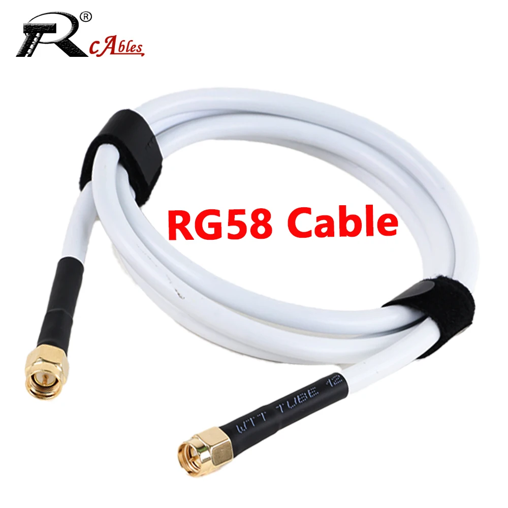 SMA Male to SMA Male Female Bulkhead WIFI Antenna RF Coaxial RG58 Cable Extension Cord 50 Ohm SMA Pigtail Jumper 15CM 20CM