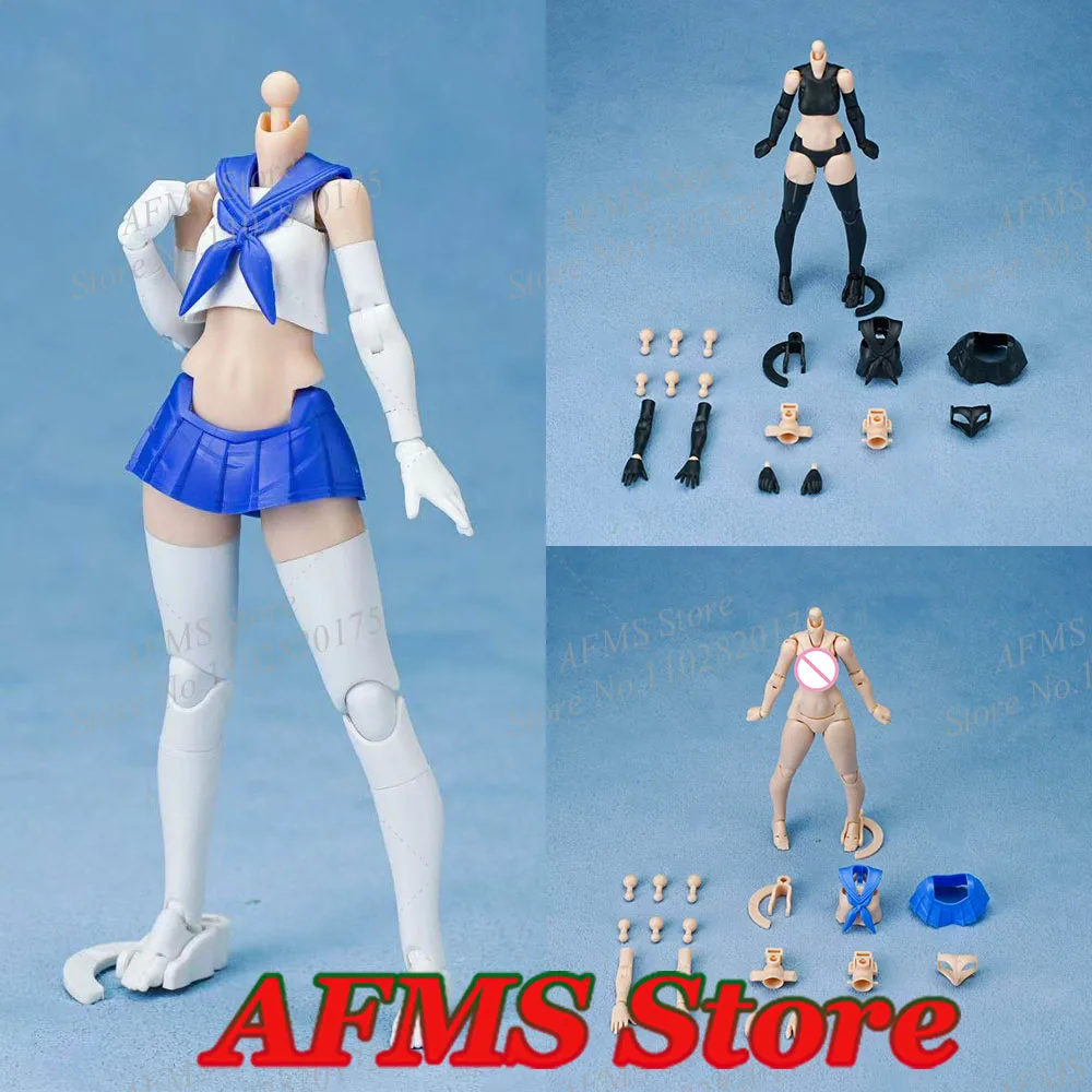 Auf Lager 1/12 Maßstab Mobile Suit Mädchen Körper-Zubehör-Set 6 Zoll Ultra Flexibler Gelenkkörper Actionfigur Soldaten-Modell Spielzeug