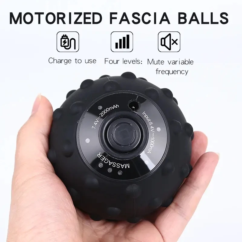 Vibrating Massage Ball 4Speed High-Intensity Fitness Yoga Massage Roller Relieving Muscle Tension Pain  Pressure Massaging Balls