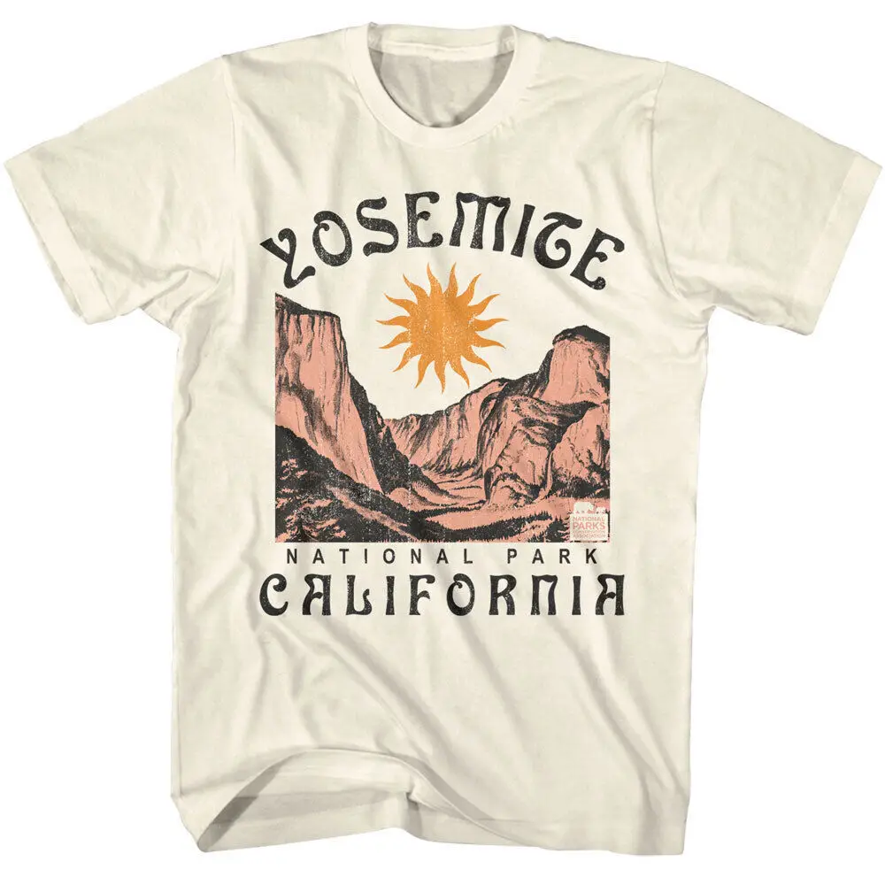 Yosemite California Canyons Men's T Shirt Tenaya Sunshine National Park