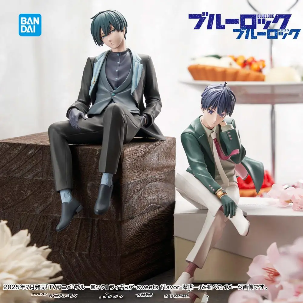 

In stock Bandai Blue Lock Figure sweets flavor Rin Itoshi Kiyoichi 13CM PVC Figure Highly Detailed Collectible Model Toy Gift