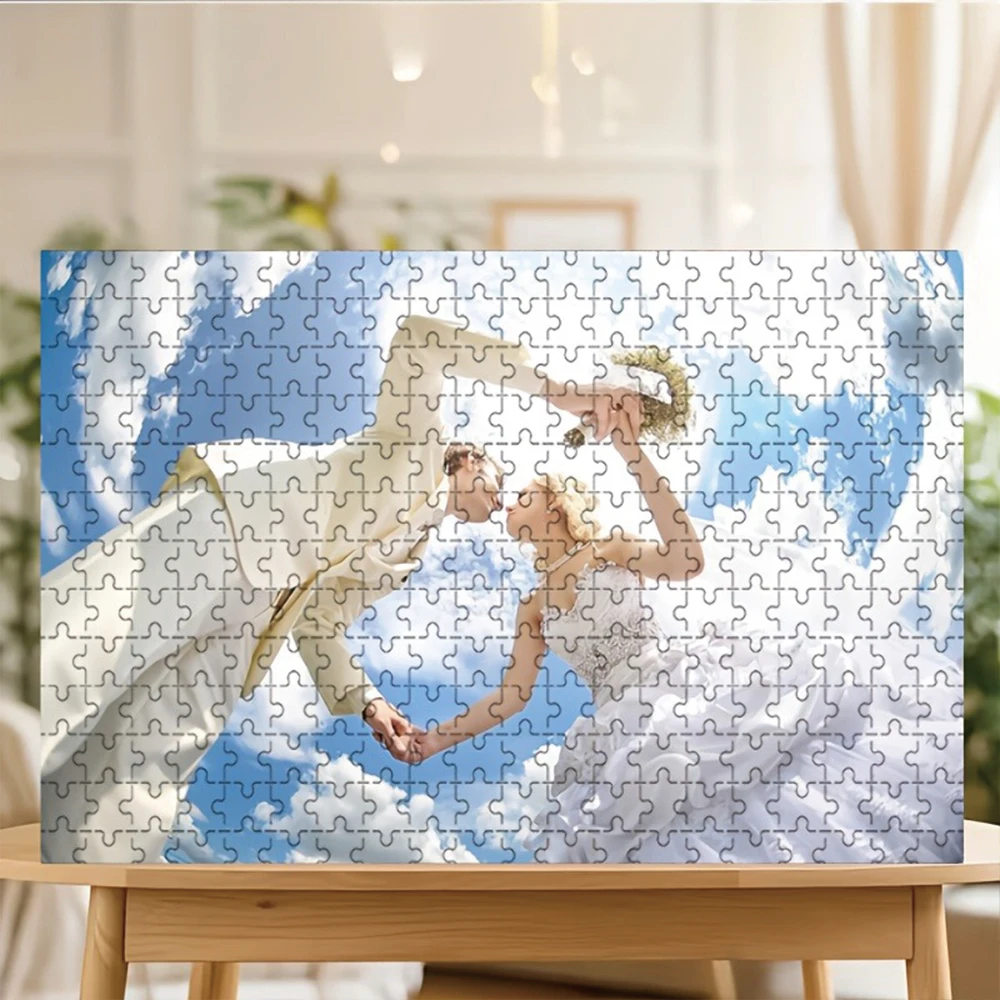 35/300/500/1093pcs Personalized Custom Photo Puzzle Wedding Photos DIY Photo Puzzle Portrait Handmade Birthday Gift Upload Photo