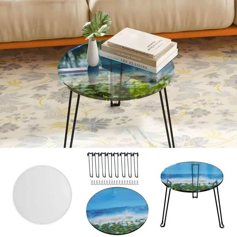 

DIY смоляная форма DIY круглый тонкий речной стол силиконовая форма домашний ежедневный орнамент