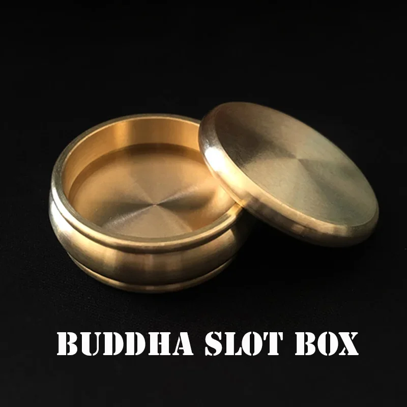 

Buddha Slot Box (Half Dollar,Brass) Magic Tricks Magician Close Up Illusions Gimmick prop Mentalism Coin Appear Vanish Magia