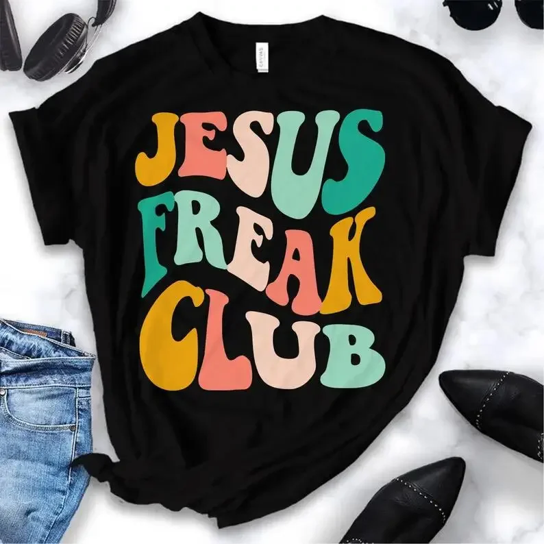 

Jesus Freak Club T-shirt, Christian T-shirt, Easter Shirt, Jesus shirt, Women, Christian Faith T-shirt, Empathy clothing