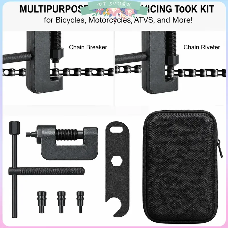 Motorcycle Chain Breaker Repair Tool 08-0470 Riveting Kit For 520 525 530 Chains Universal Motorcycle Maintenance Accessories