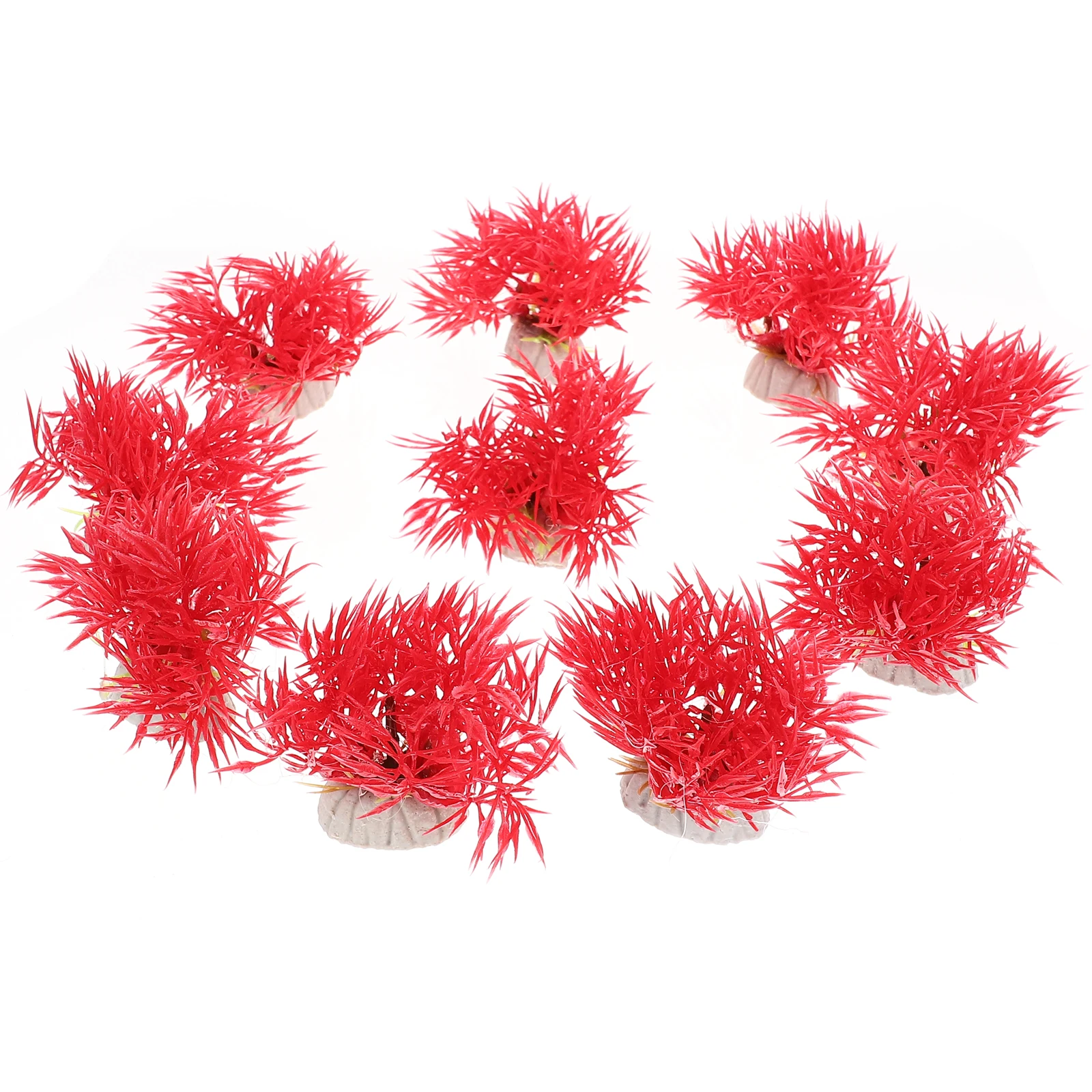 

10pcs Simulation Artificial Plant Decoration Aquarium Fish Tank Decor Plastic Aquatic Plants Lifelike Water Plants For Fish