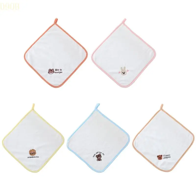

090B Coral Towel Wiping Towel Feeding Bibs Handkerchief Newborns Hand Cloth