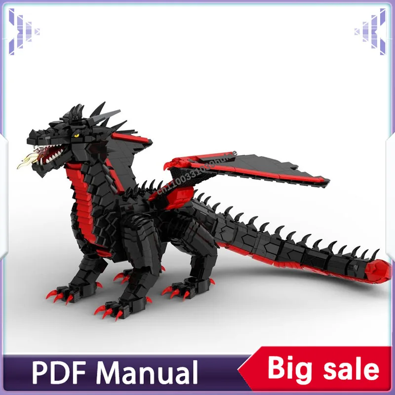 Fantasy-Drachen-Angriff Bausteine-Set Figuren Zubehör Dekoration Erwachsene Bausteine Weihnachtsgeschenk