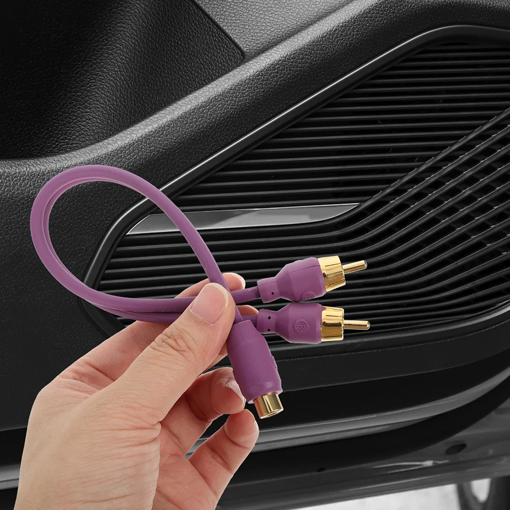 

2Pcs Rca Car Audio Splitter Cable Y Adapter for Subwoofer Amplifier Dual Speaker Bass Enhancement Rca Splitter