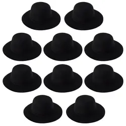 20 Pcs Mini Felt Top Hats Miniature Hat for Art & DIY Crafts Accessories Party Christmas Decoration