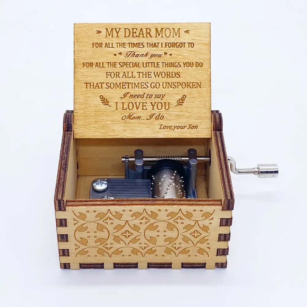 Wooden Music Box, You Are My Sunshine Music Son, a Blessing Gift for Mom