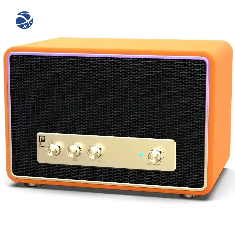 

Aiwa Dre Professional Factory Wood Bluetooth Speaker FM Radio Mini Portable Sound Bar USB Aux Communication DC Power Parties